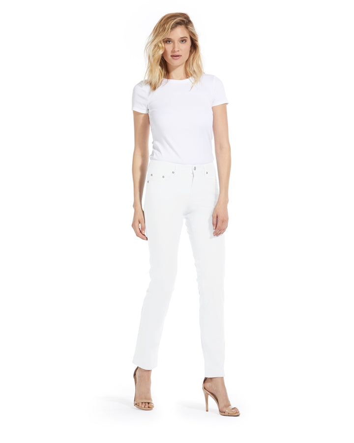 Cotton Twill Stretch Slim Fit Jeans in White