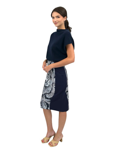 Navy Multi Pencil Skirt