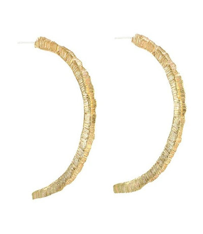 Bloom Hoop Earring, 18K Gold over Brass - Gold