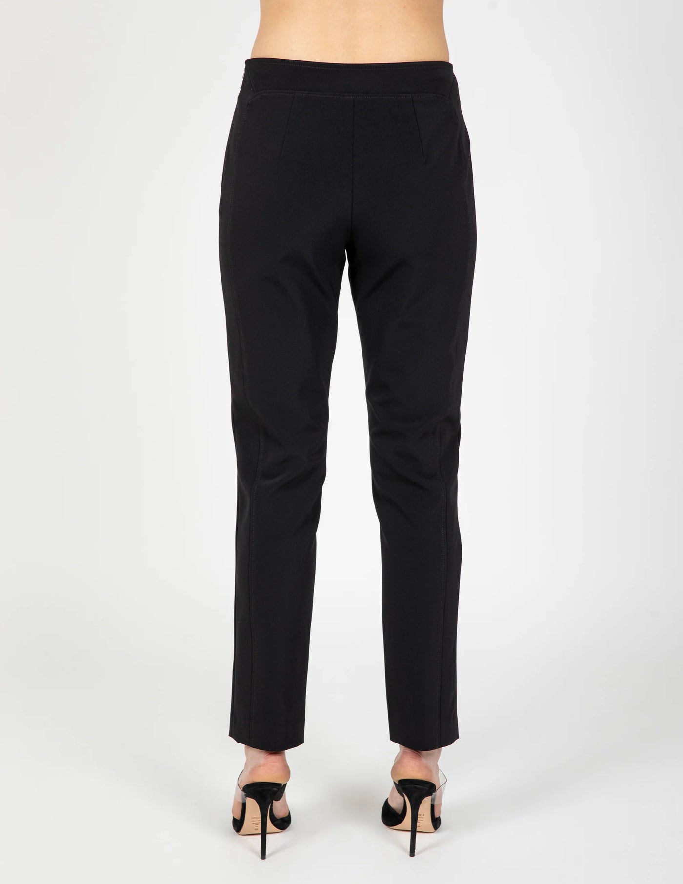 Miracle Stretch Side Zip Pants in Black