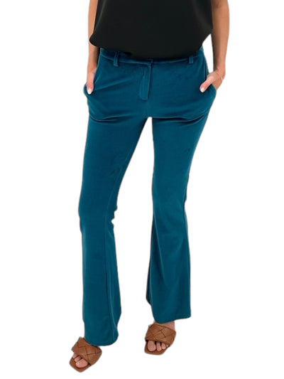 Flared Trousers in Teal