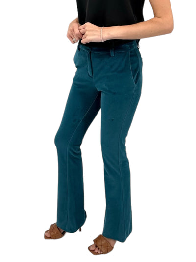 Flared Trousers in Teal