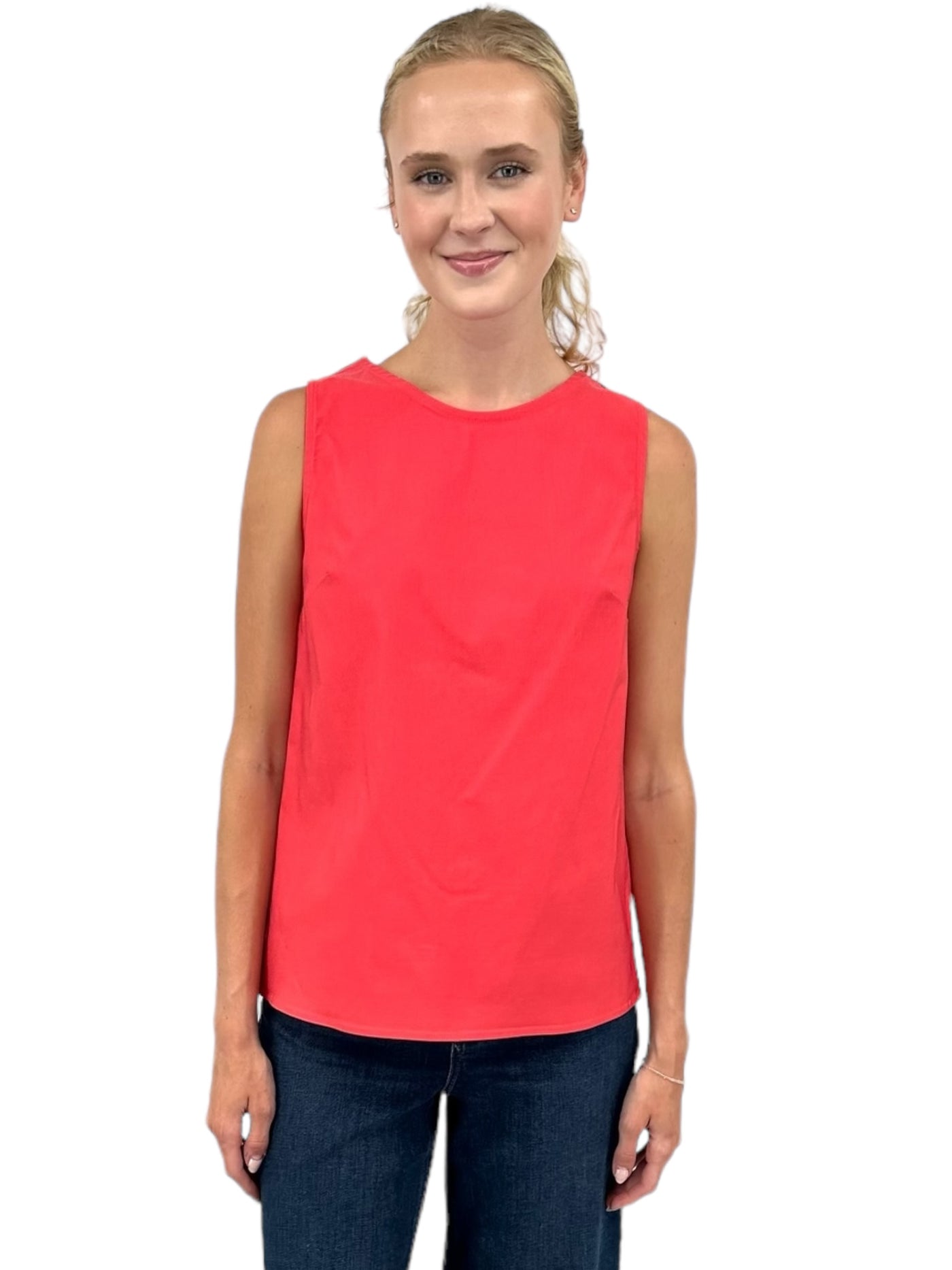 Round Neck Tank in Orange