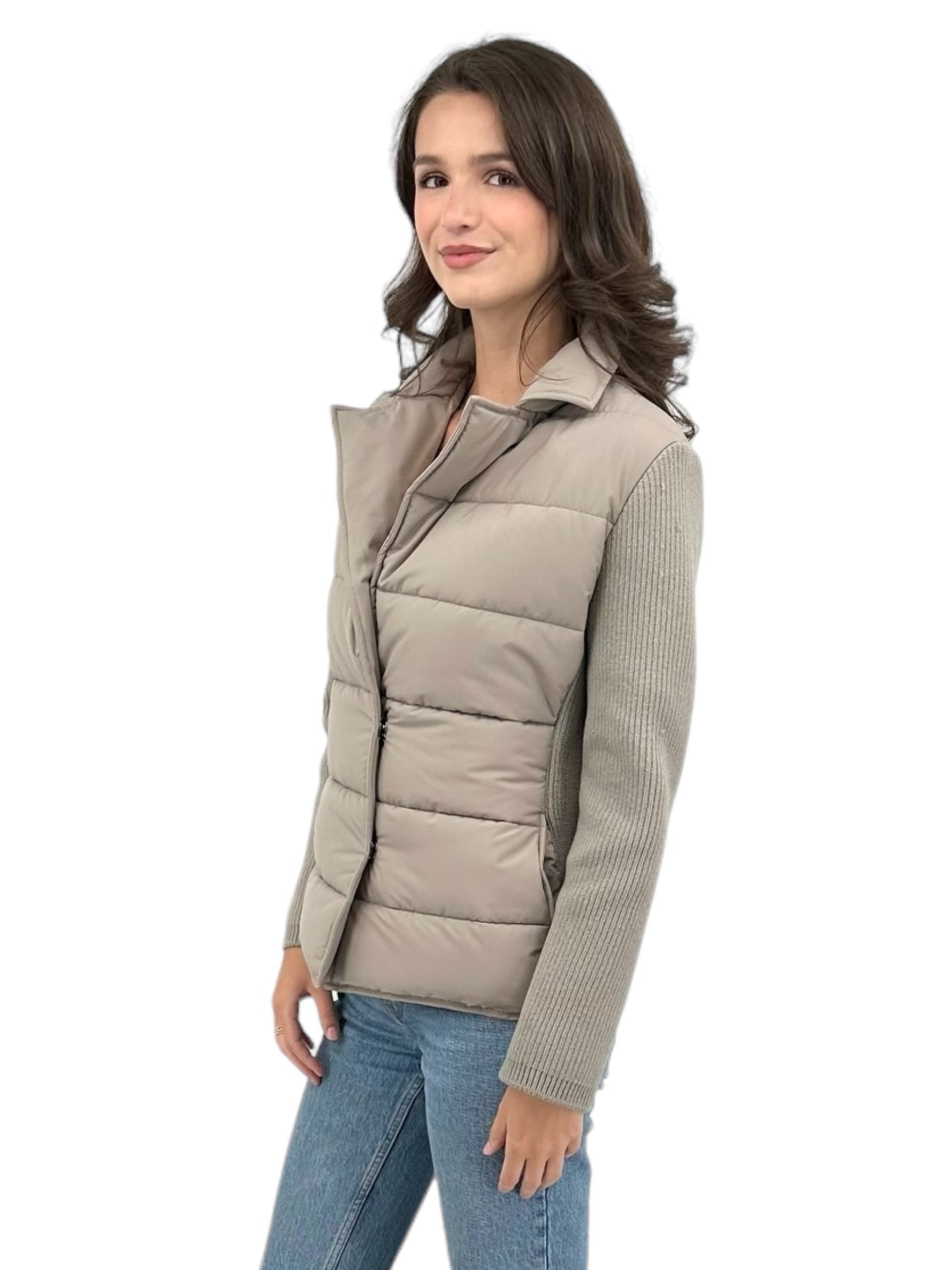 Puff Jacket in Tan