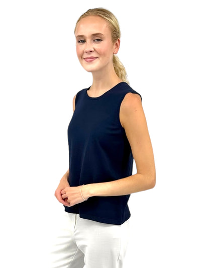 Shell Tank Top in Navy