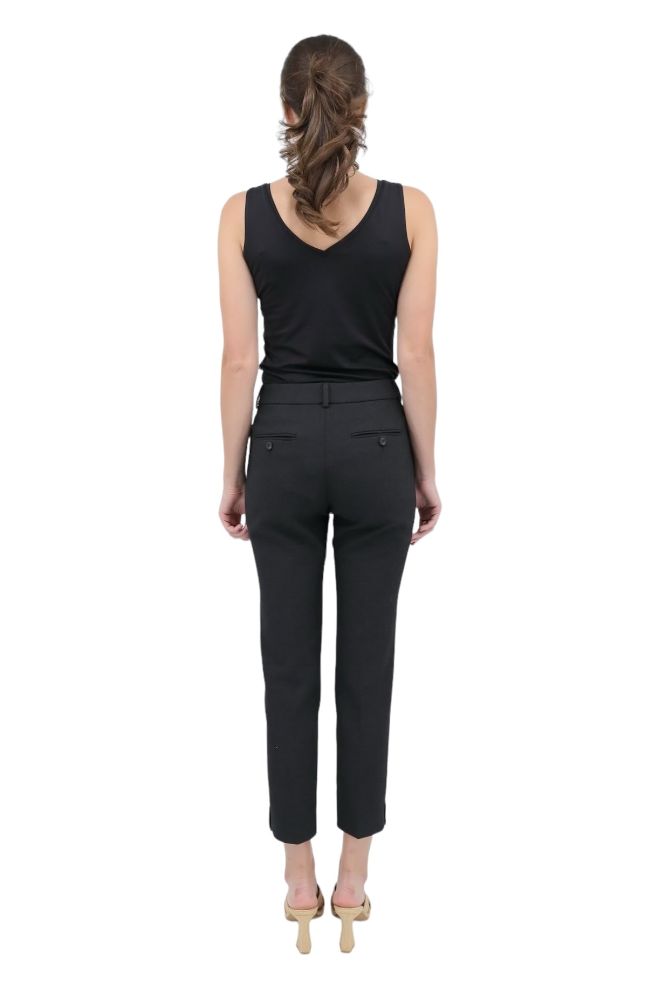 Canvas Cigarette Trousers in Graphite