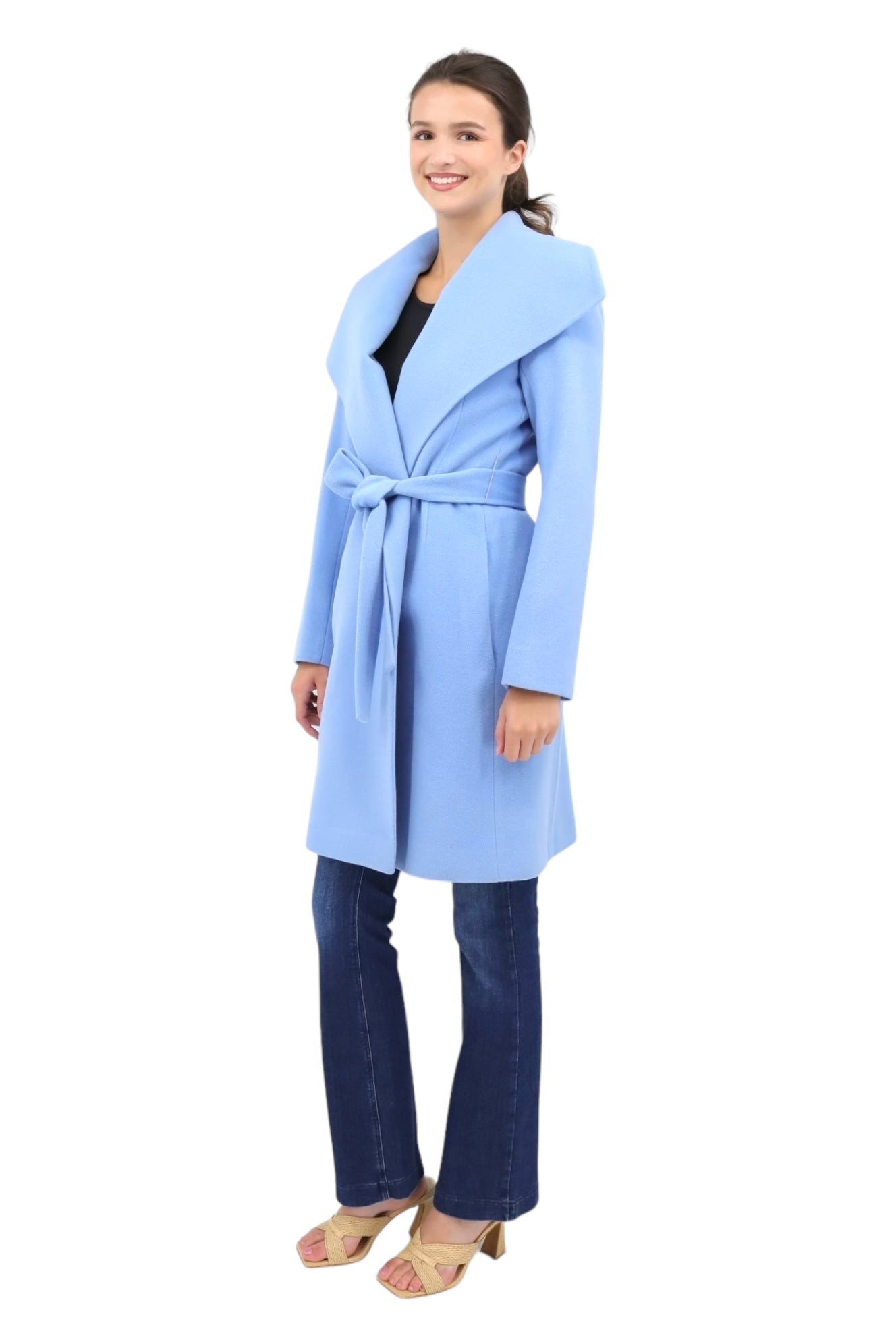 Wrap Coat in Azure