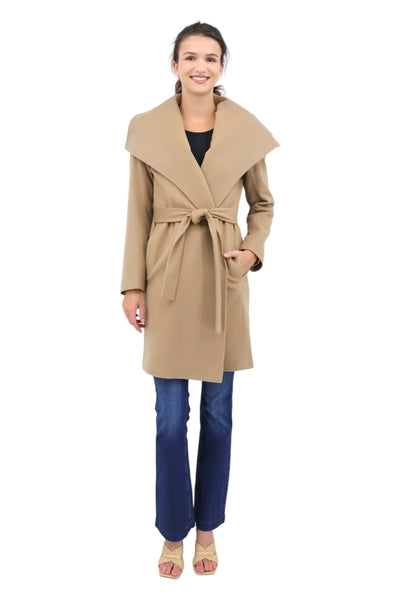 Wrap Coat in Camel