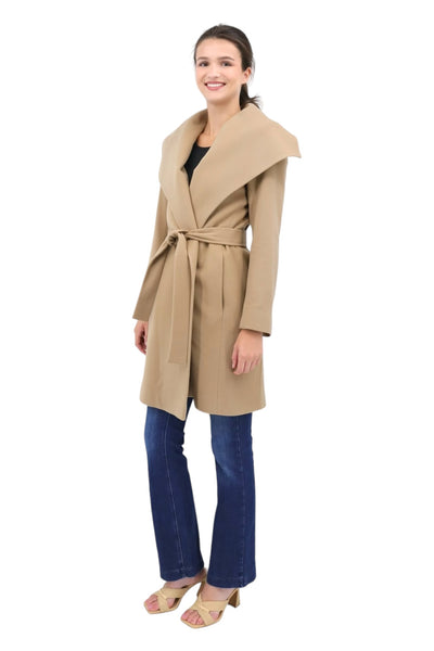 Wrap Coat in Camel