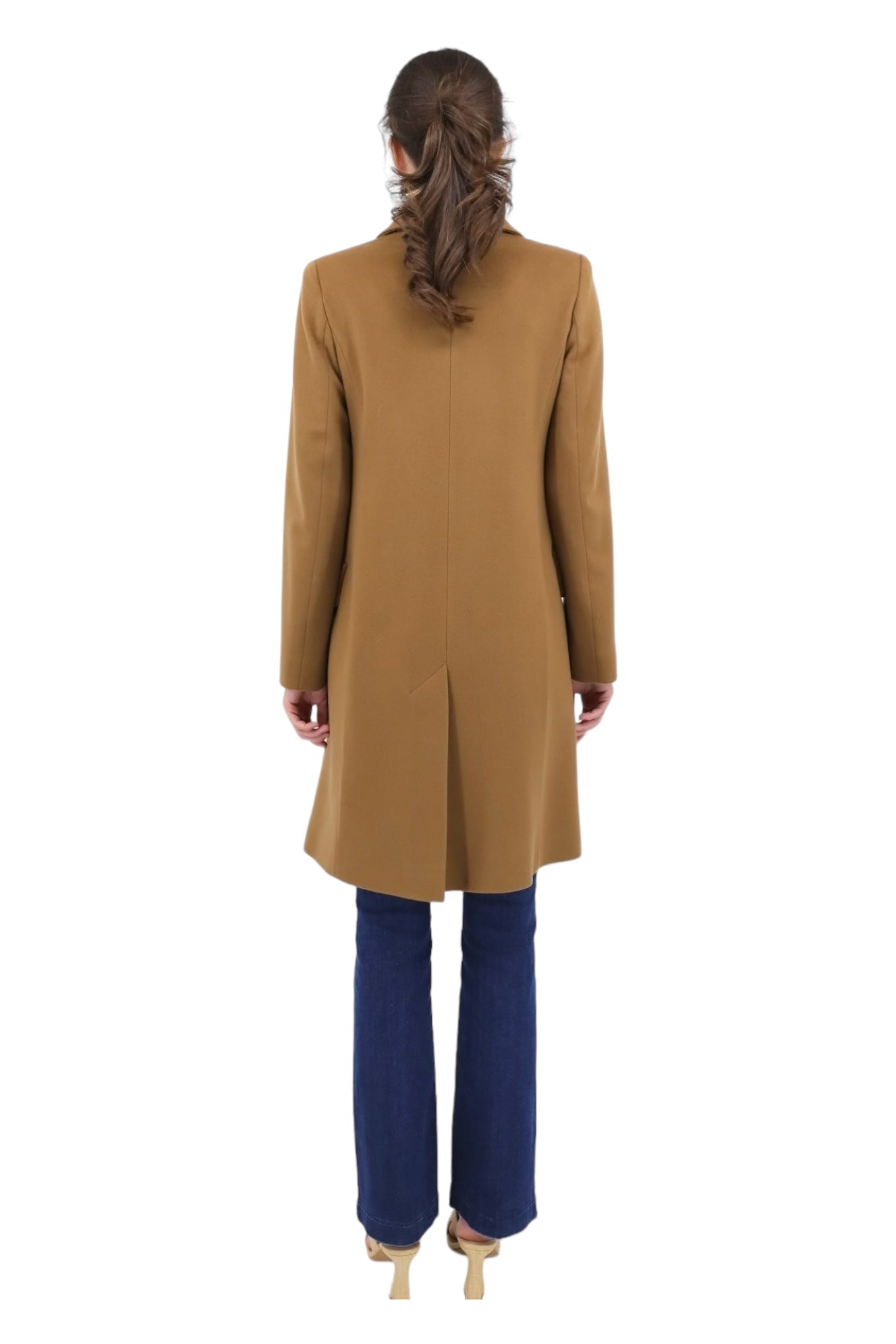 Wool Notch Collar Coat in Vicuna