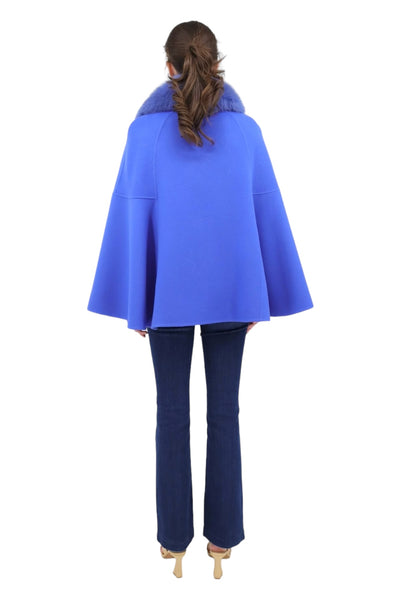 Princess Long Capelet in Azure