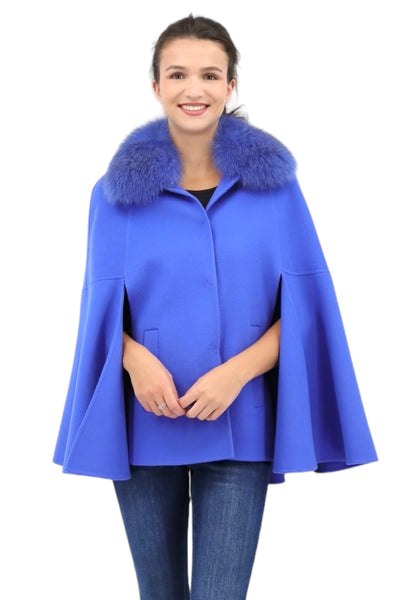 Princess Long Capelet in Azure