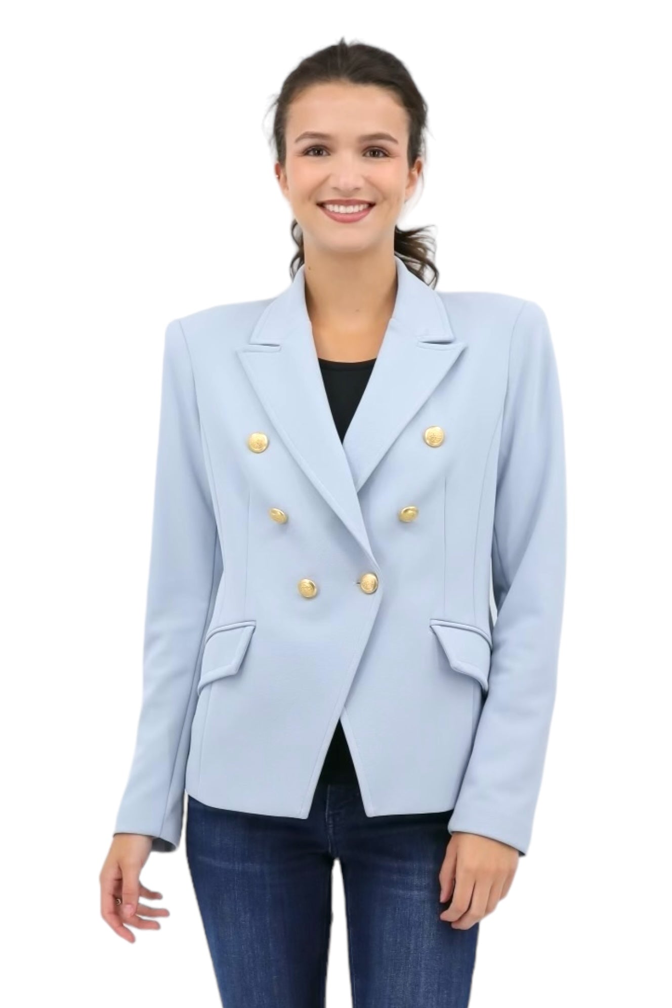 6 Button Jacket in Ocean