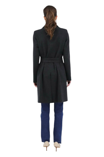 Lapel Wrap Coat in Shadow