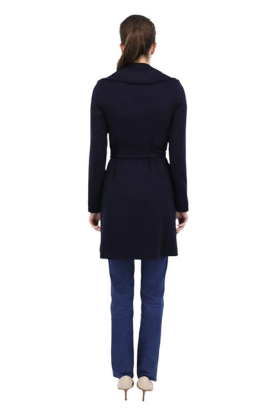 Cashmere Wrap Coat in Midnight