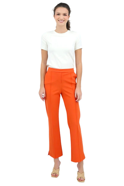 Nuccia Mix Jersey Pant in Tangerine