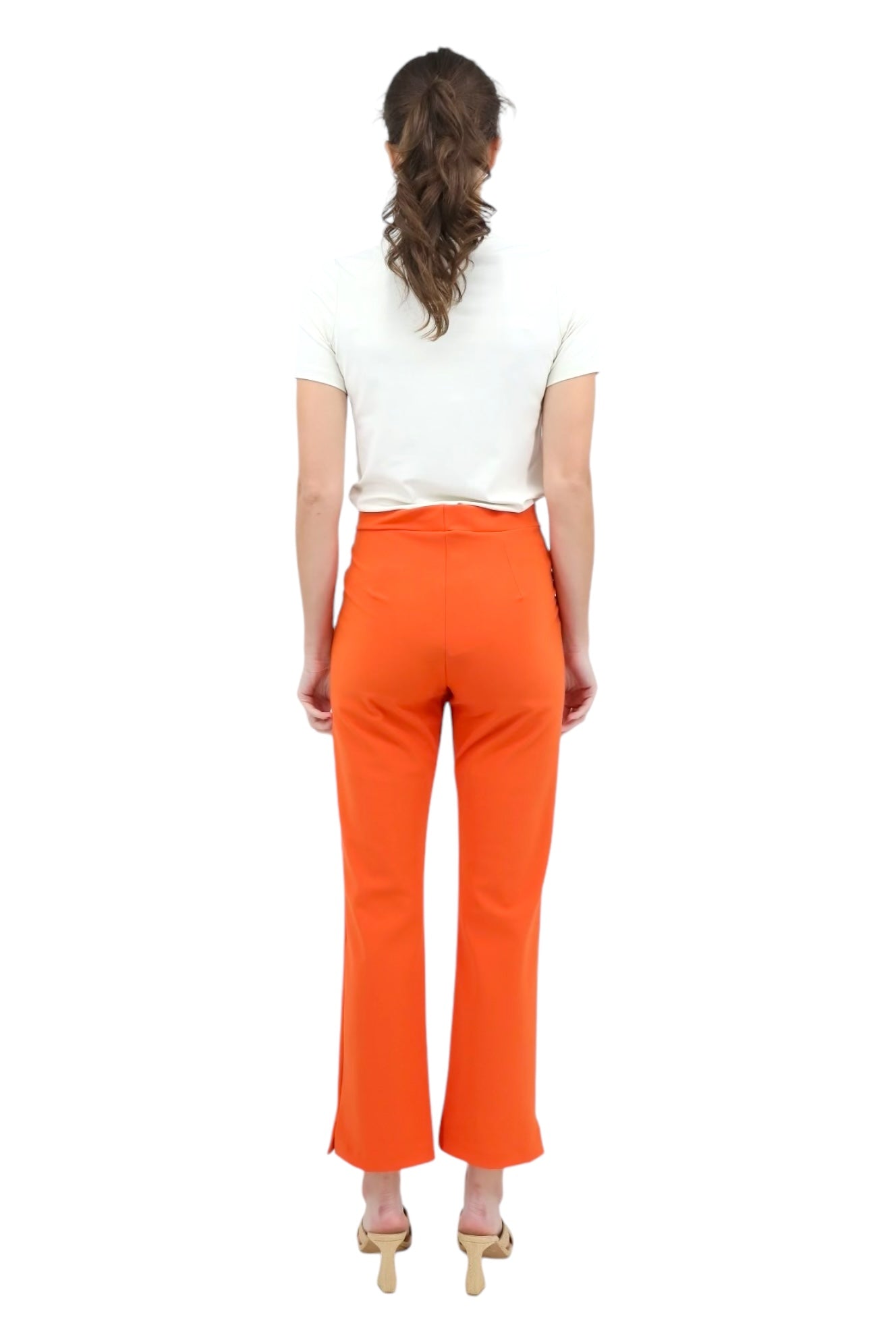 Nuccia Mix Jersey Pant in Tangerine