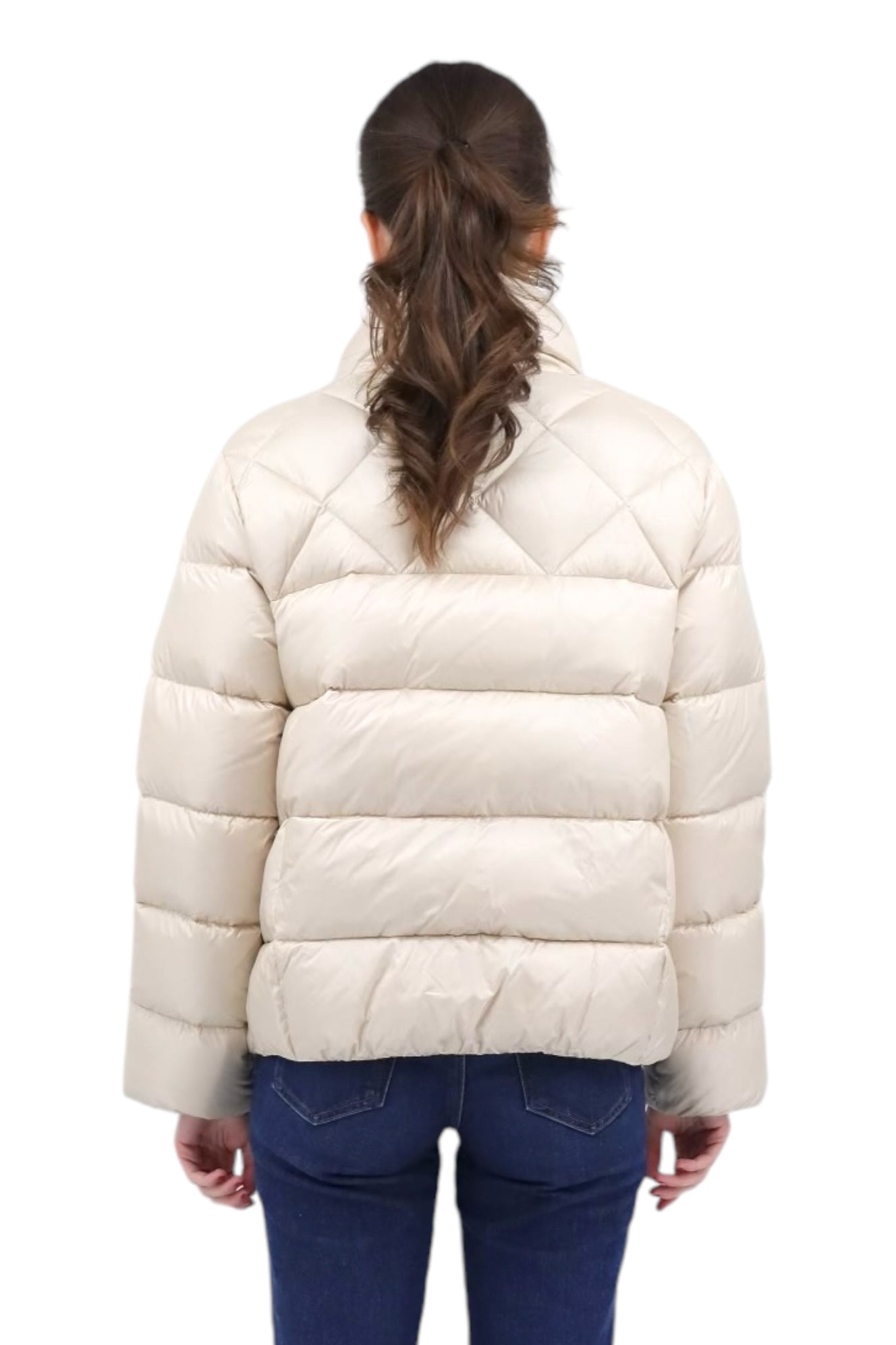 Padded Nylon Jacket in Barley