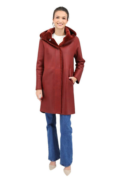 Reversible Shearling Coat in Hermes