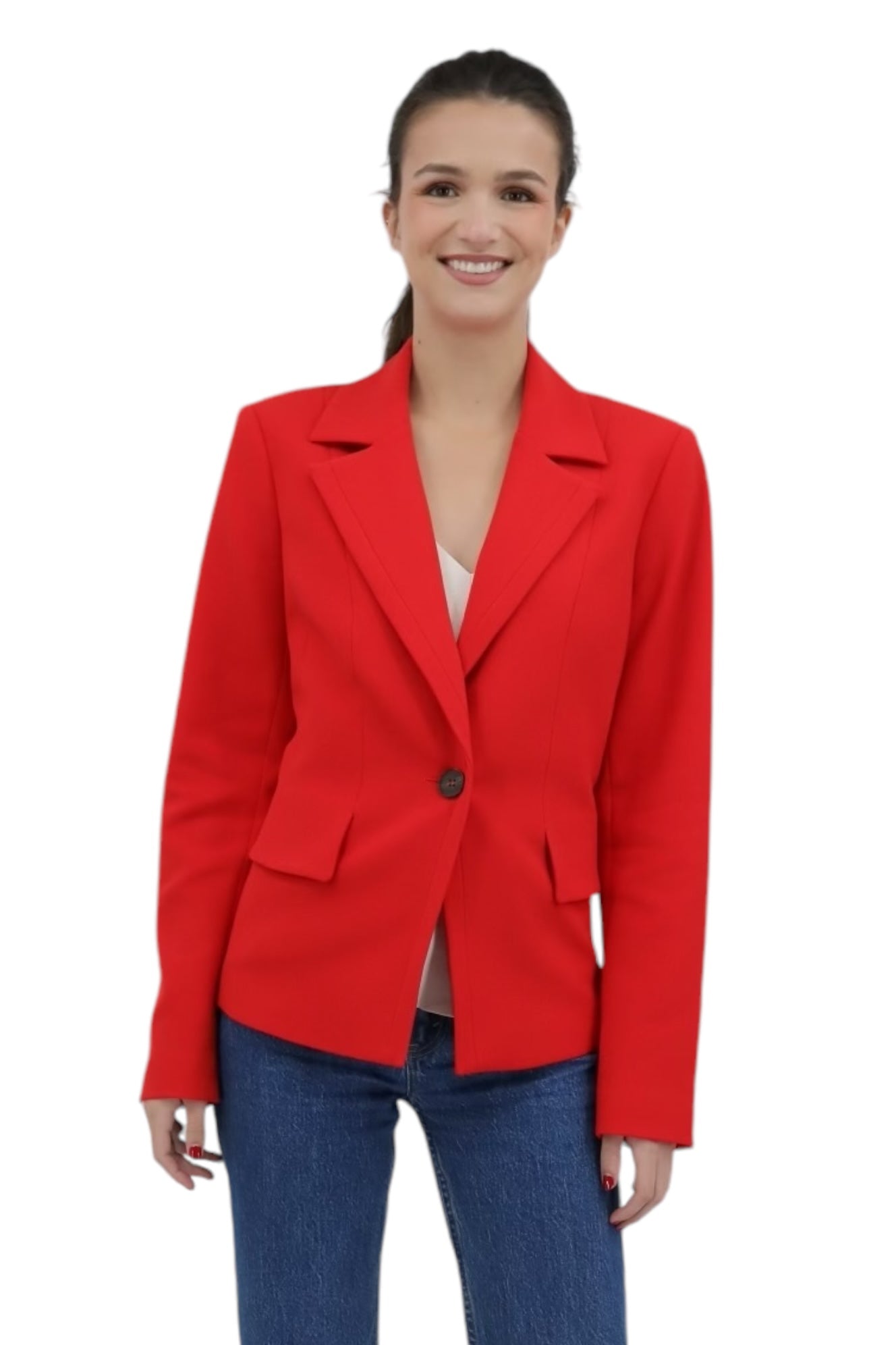 Fitted Jacket in Red