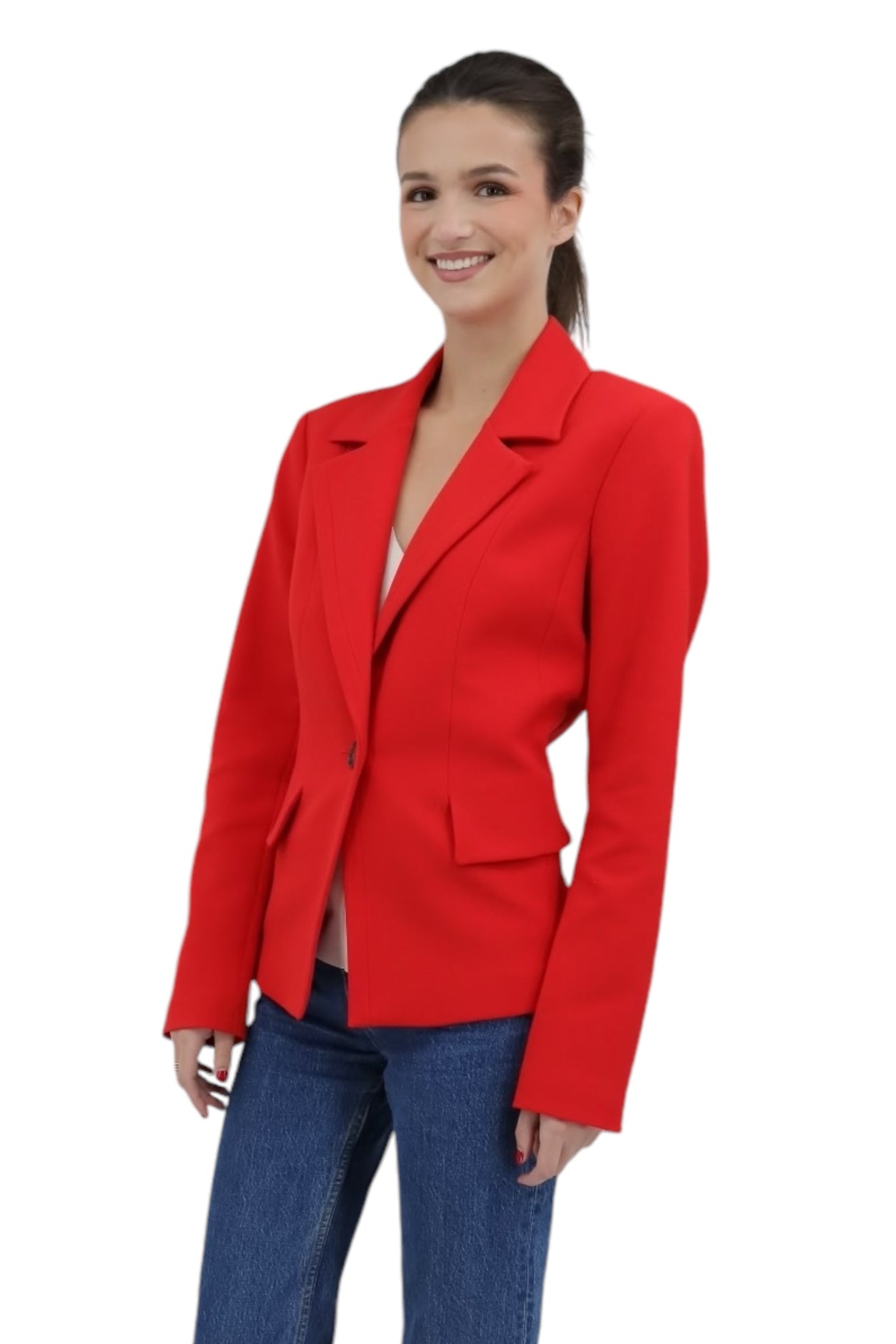 Fitted Jacket in Red