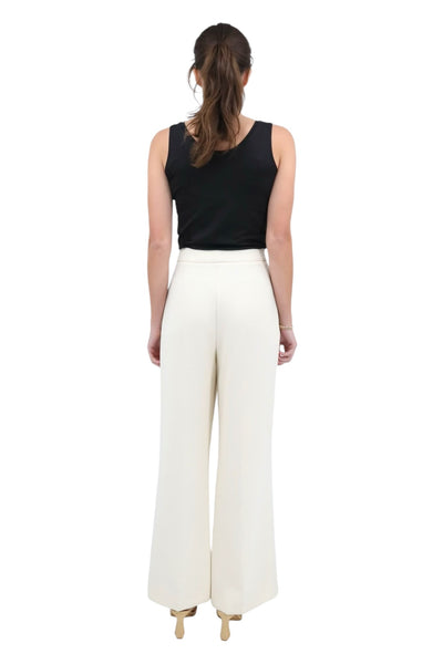 Basket Weave Wide Leg Pant Natural