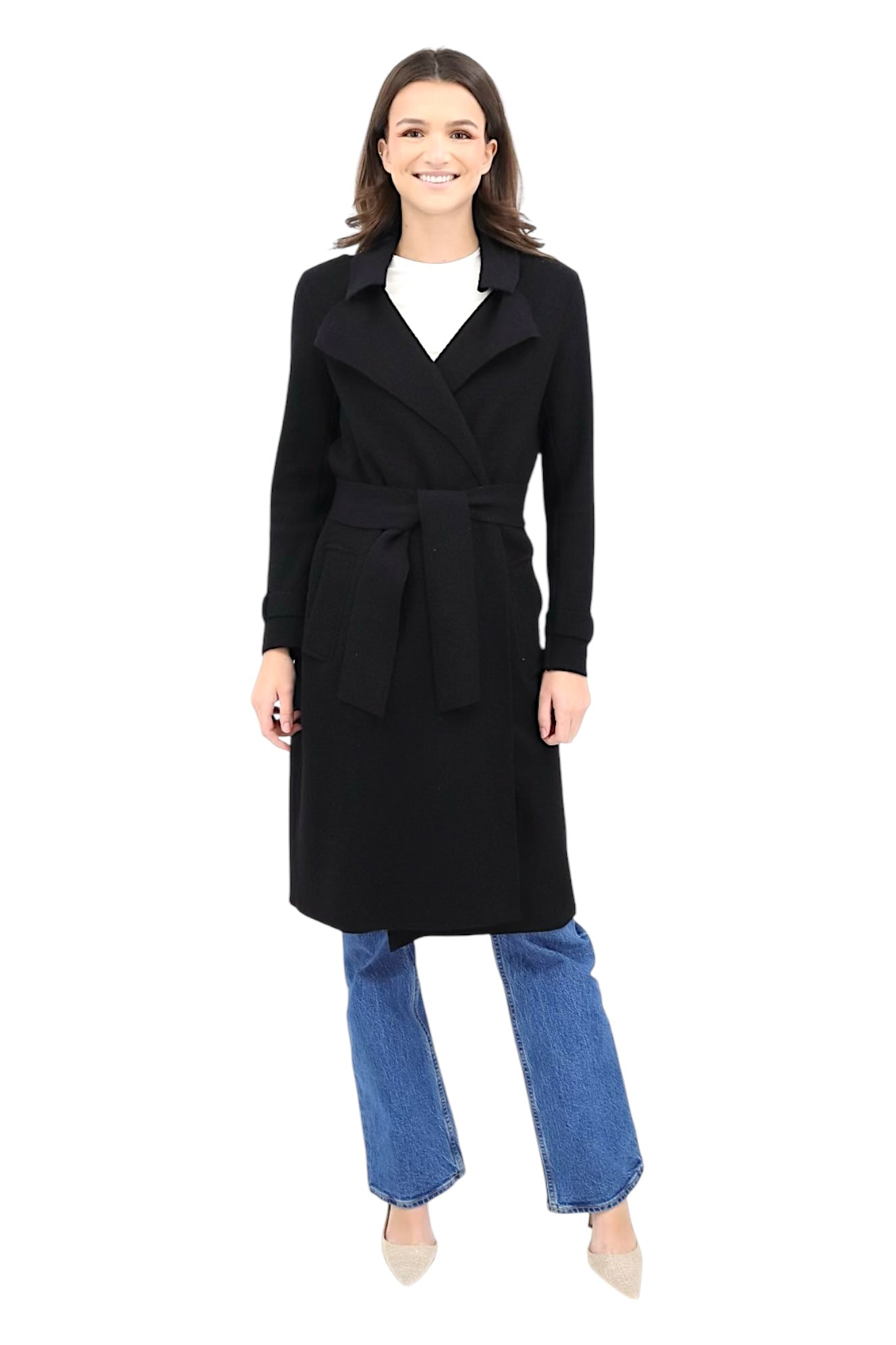 Basira Wool Lana Coat in Black