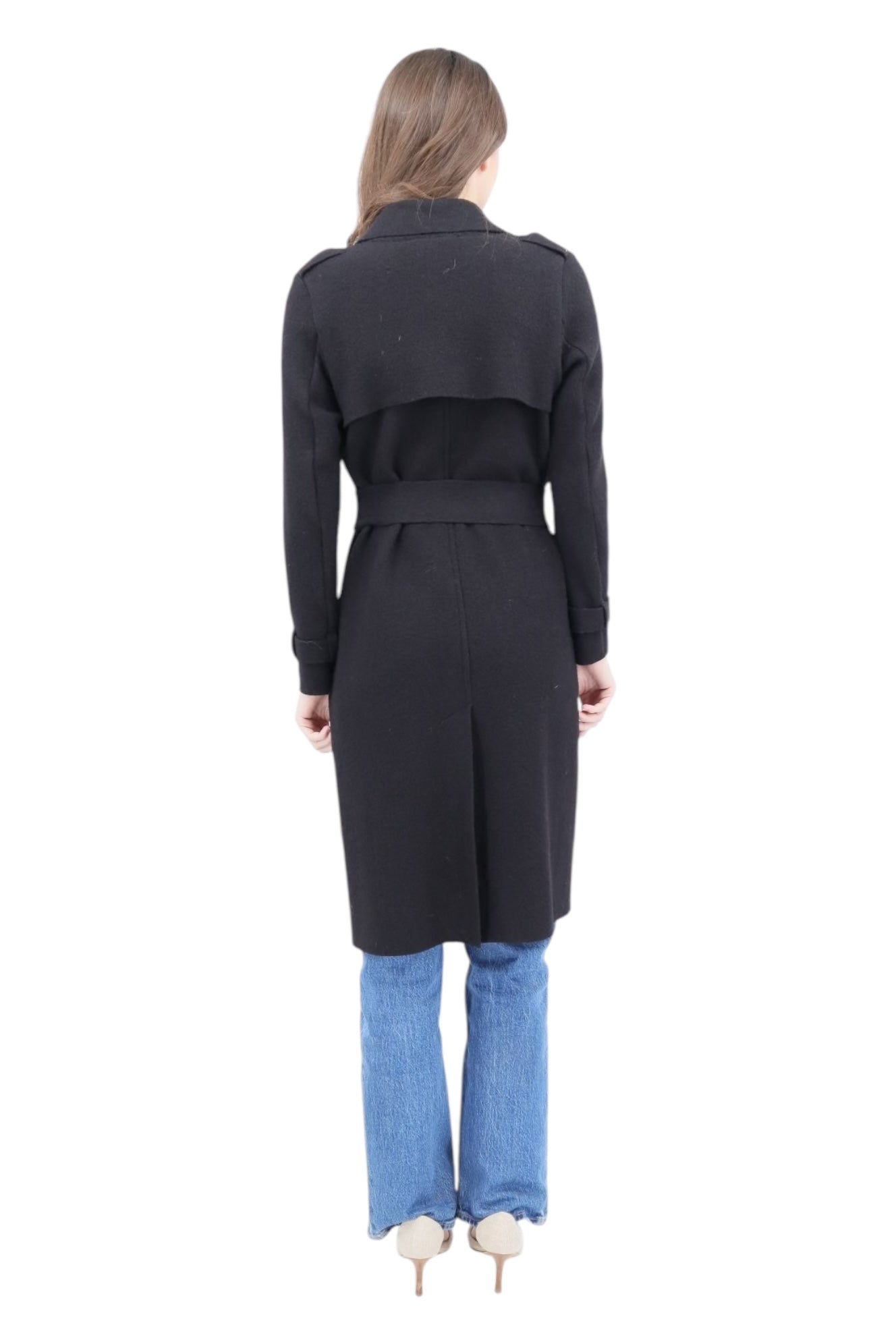 Basira Wool Lana Coat in Black