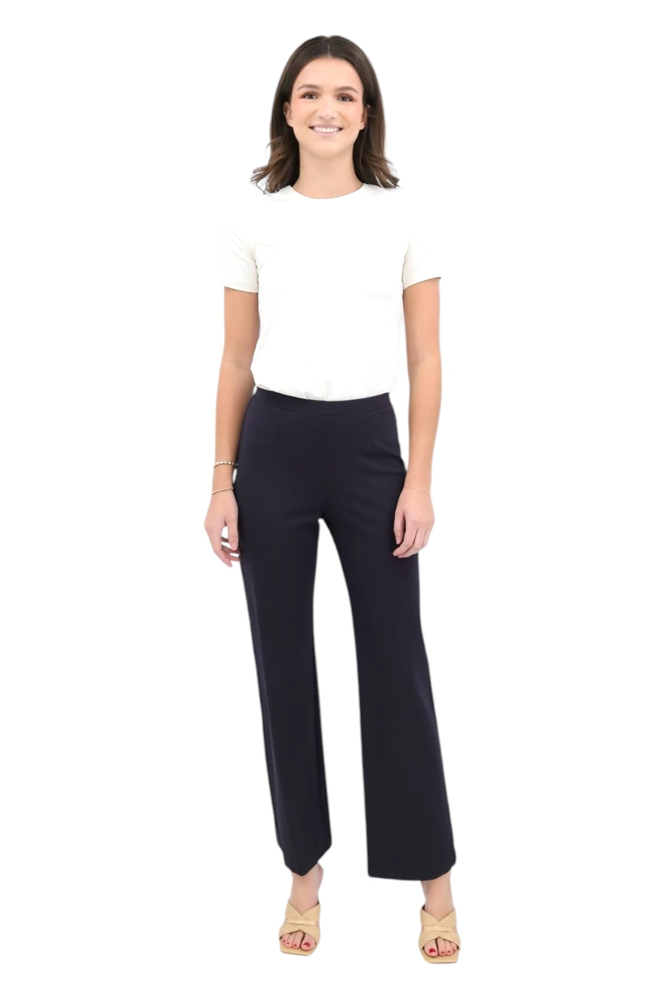 Straight Leg Pant in Navy