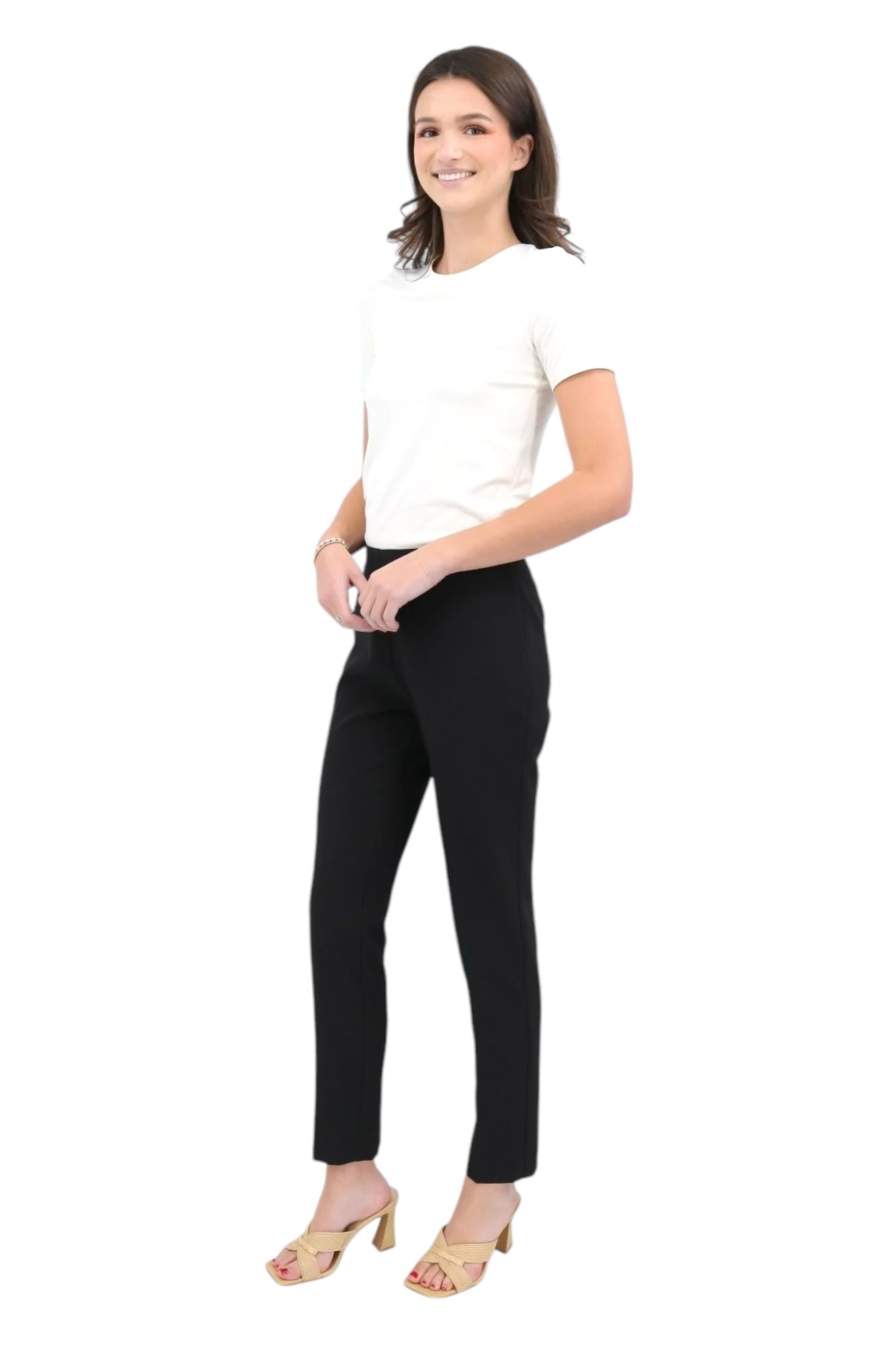 Side Zip Full Length Pant Black