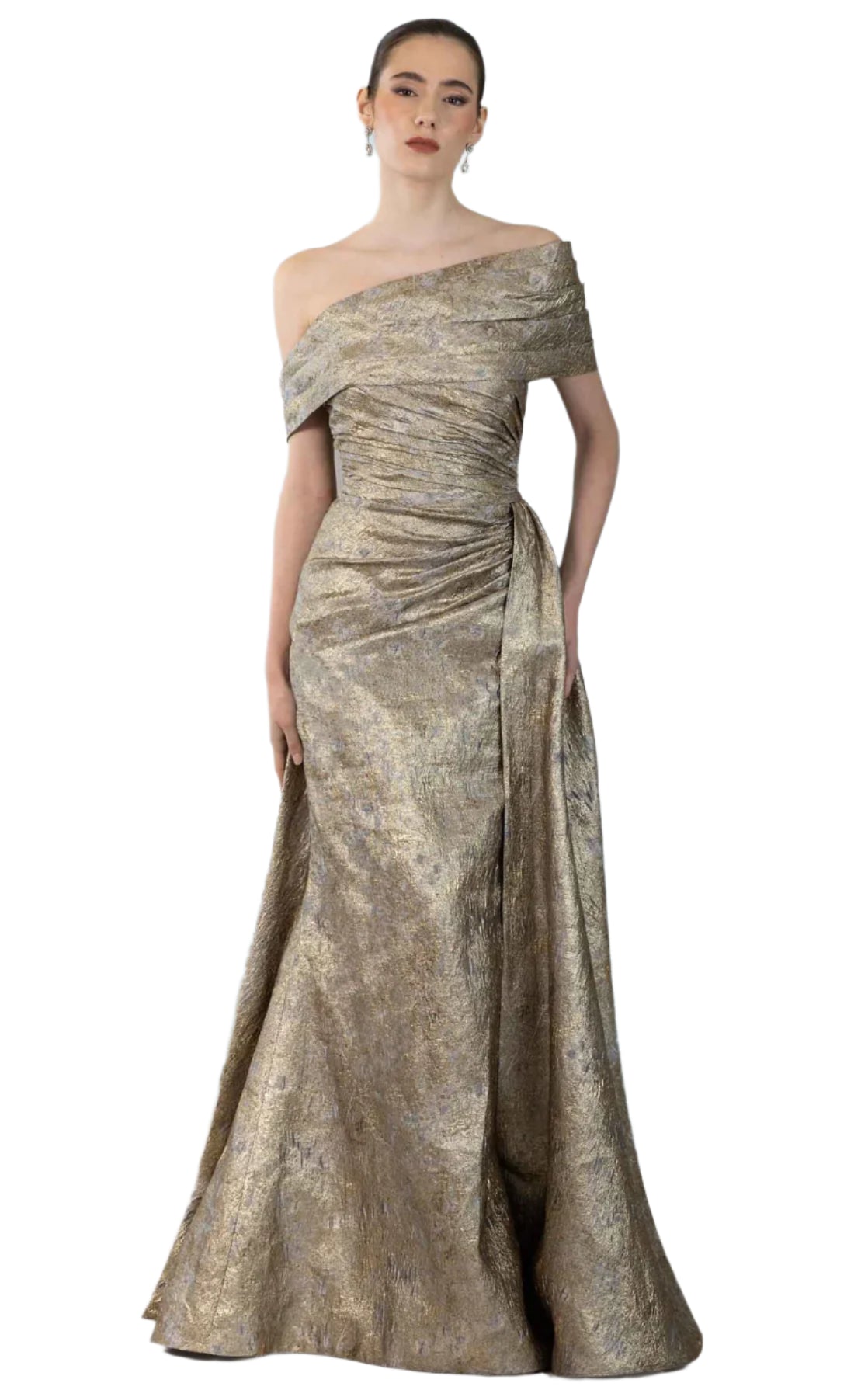 Multi Bodice Metallic Gold Gown