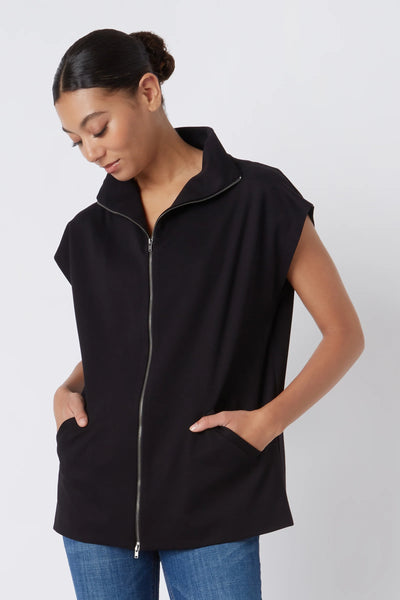 Anne Collard Zip Vest - Black