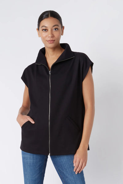 Anne Collard Zip Vest - Black