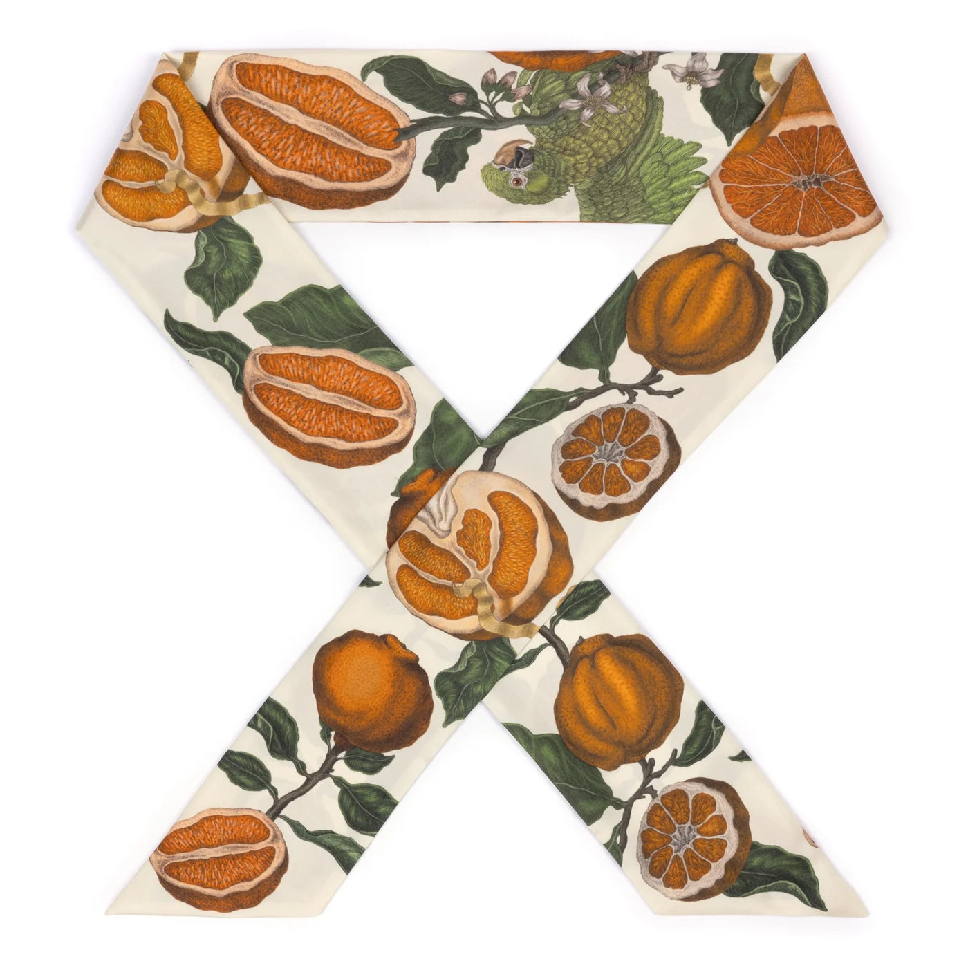 Oranges and Lemons Silk Ribbon Scarf in Citrine/Zest