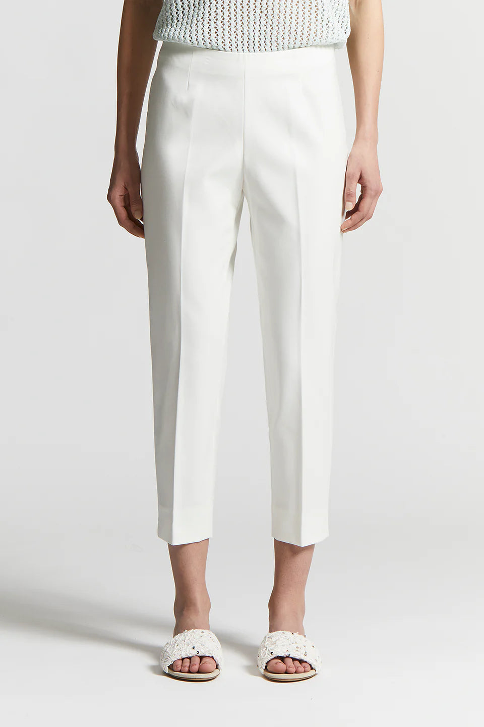 Cigarette Trousers in Cloud White