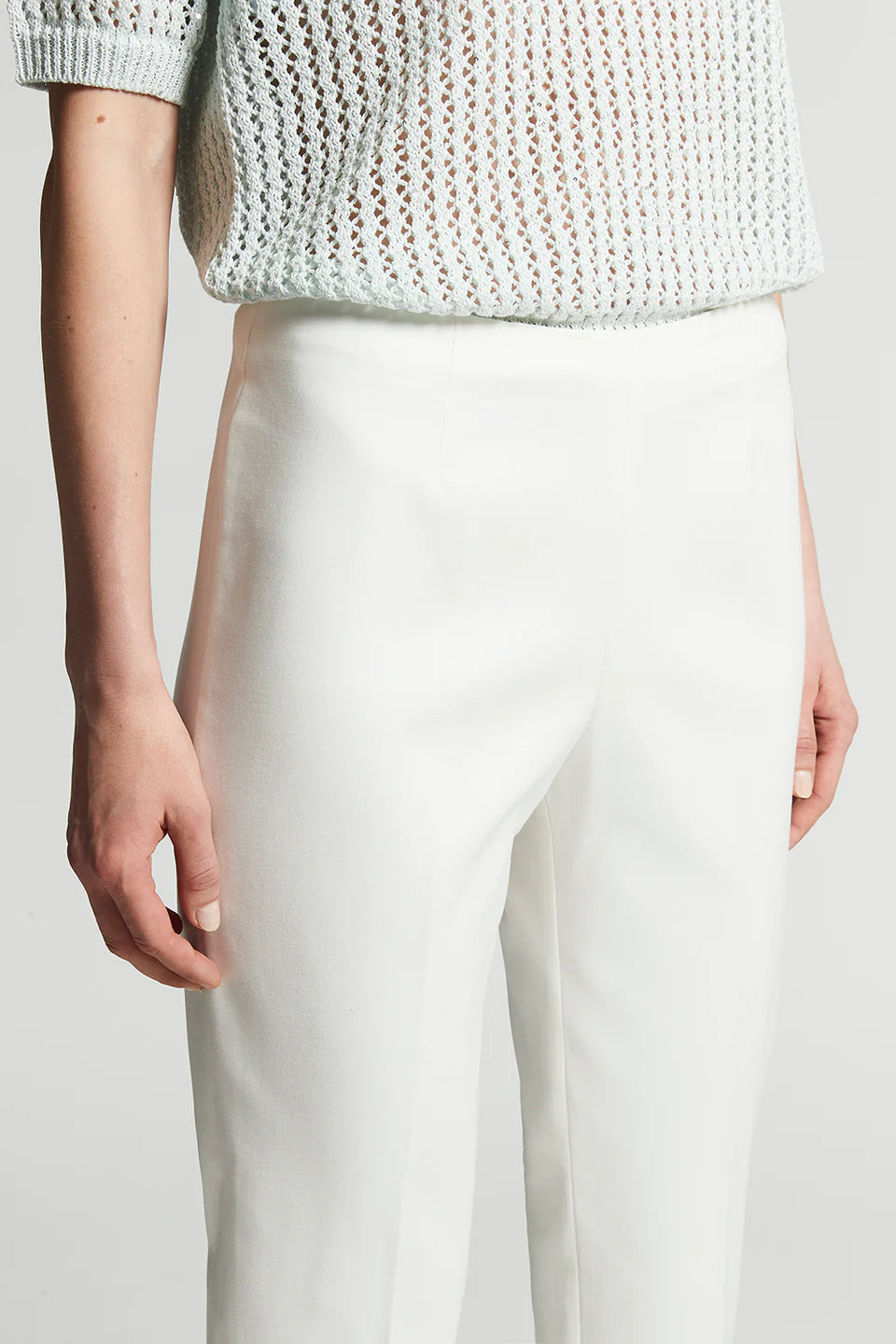 Cigarette Trousers in Cloud White