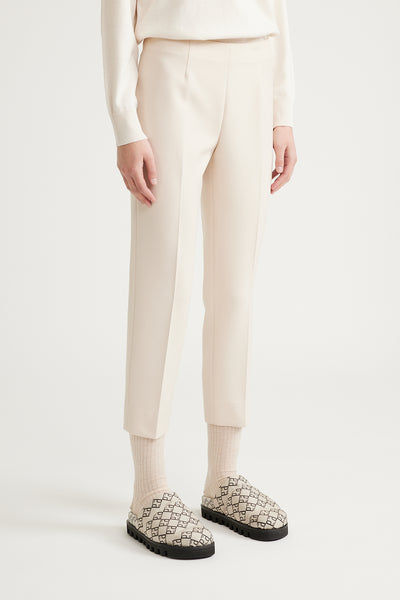 Two-Way Stretch Cigarette Trousers in Barley