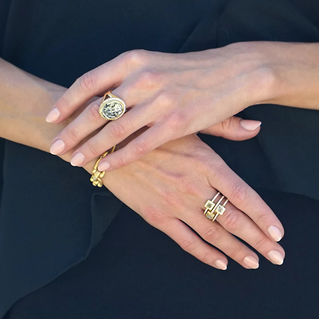 Mixed Metal Moneta Coin Ring