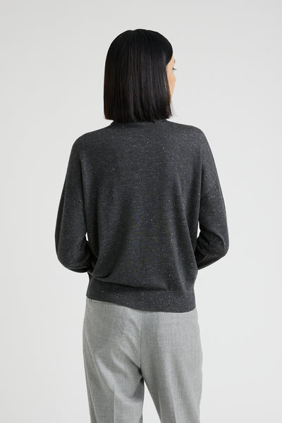 Knitted Wool Sweater in Graphite