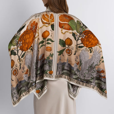 Oranges and Lemons Silk Scarf Blouse in Citrine/Zest