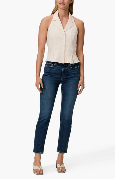 Cindy High Waist Ankle Straight Leg Jeans in Arpeggio