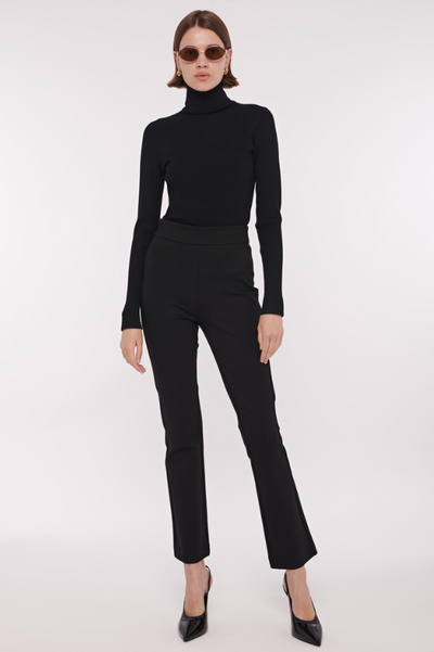 Claire Ponte Cigarette Pant in Jet