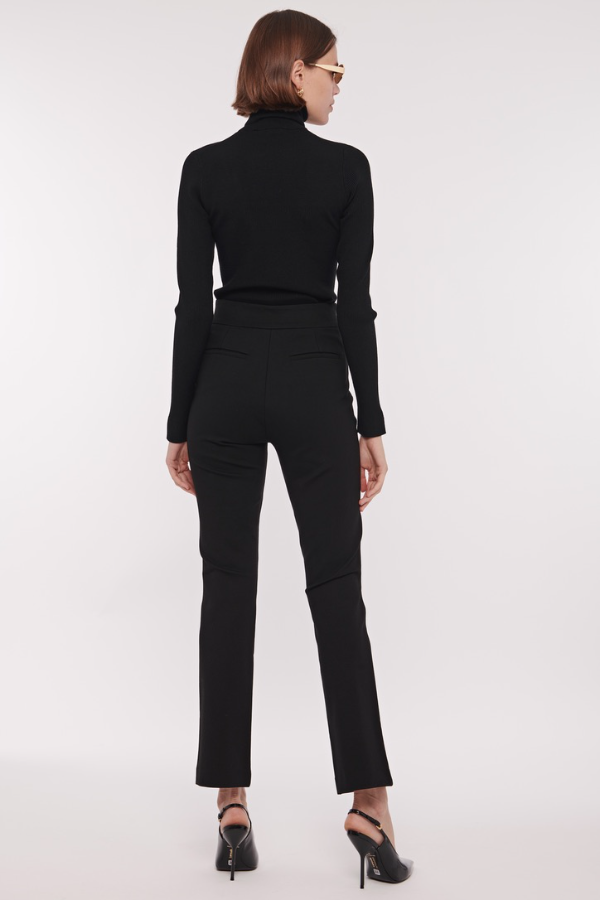 Claire Ponte Cigarette Pant in Jet