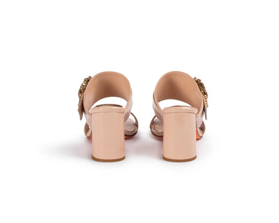 IDA Nude Patent Leather Mules