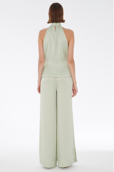 Auggie Side Slit Pull on Pant in Mint