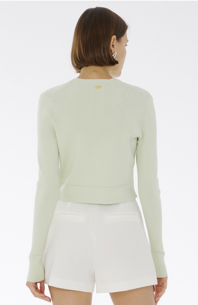 Zoe Classic Cropped Cardigan in Mint