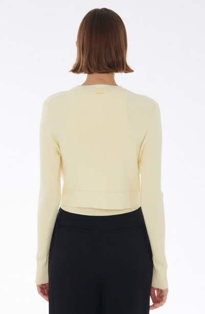 Zoe Classic Cropped Cardigan in Butter