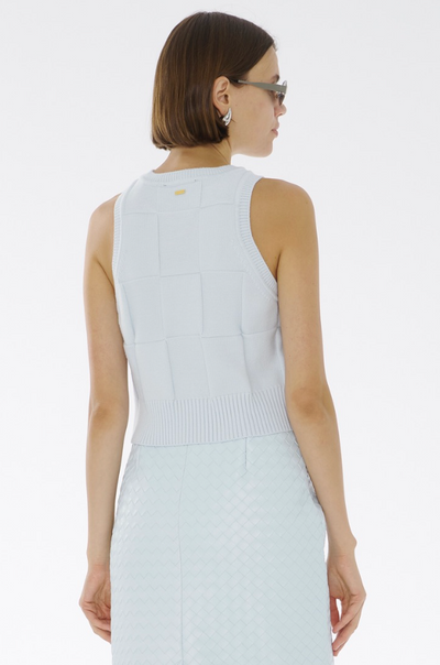 Regina Racer Tank in Ice Blue