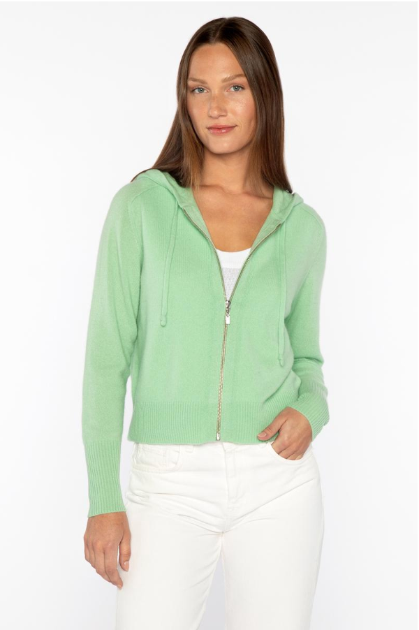 Zip Hoodie in Celadon