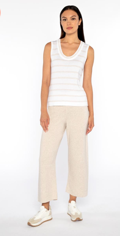 Coverstitch Crop Pant in Wicker